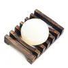 Natuurlijke houten bamboe zeep schotel lade houder opslag rack box container voor bad douche bathroom