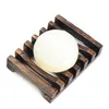 Natural Wooden Bamboo Soap Dish Tray Holder Storage Rack Box Container for Bath Shower Plate Bathroom