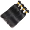 Betyg 10a Brasilianskt mänskligt Virgin Hårbuntar Straight 3or 4 st Obehandlat Brasiliansk Virgin Human Hair Extension Peruvian Virgin Remy Hair