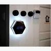 Nouveau électronique multifonction LED veilleuse horloge murale miroir affichage numérique réveil Snooze thermomètre émettant de la lumière