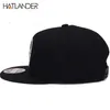 [Hatlander] Broderi Skull Baseball Caps Hats Hip Hop Snapbacks Flat Brim Bones Gorra Sport Snapback Kepsar för Män Kvinnor Unisex