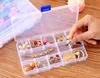 15 Slots Plastic Storage Box 15 Compartment Storage Boxes Adjustable Jewelry Necklace Craft Case Holder Organizer