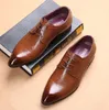 Designer Leather Business Men Dress Shoes Retro Pu Leather Oxford Shoes for Men Size EU 38-47