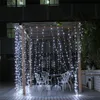 8m x 3m LED Twinkle Lighting 800 LED Xmas String Fairy Bröllop Gardin Bakgrund Outdoor Party Christmas Lights 110V 220V 10 stycken / mycket