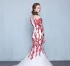 Сексуальные белые и красные свадебные платья русалки 2019 Корт.