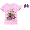 여름 조조 Siwa 아기 소녀 T - 셔츠 귀여운 프린트 반바지 슬리브 어린이 보보는 머리 활을 티 셔츠를 선택 어린이 스포츠 의류 C3916 탑스