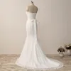 Новые элегантные кружевные русалки свадебные платья с аппликациями из бисера с бисером с плечами плюс размер свадебных платьев QC1131
