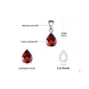 JewelryPalace Classic 2.2ct Natural stone Alluring Red Garnet 925 Sterling Silver Pendants For Women Fashion Without a Chain S18101308