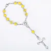 8mm ny design rosary pärlor religiös katolsk rosary armband rosary bön jesus crucifix stars mary centerpiece armband