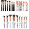 1set=10pcs Marble Makeup Brushes 3 Colors Blush Eyeshadow Face Powder Make Up Brush Set Foundation Coutour Tools by DHL