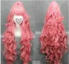 Lycs Cheap Sale Dancing Party Cosplays Hot 100см Vocaloi D-Megurine Luka Pink Anime Cosplay Wig+1clip на хвостике