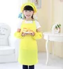 Hot sale 10 colors free delivery children's apron pocket craft cooking baking art painting children's kitchen dining bib pocket JD001