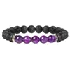 JLN Power Beads Vulkanische Energie Armband 8mm Black Lava Stone Rock Met Tibet Accessoire Armbanden Voor Mannen Sieraden