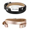 Médaillon de bracelet enveloppant de diffuseur d'huile essentielle en acier inoxydable 316L magnétique de haute qualité avec coussinets en feutre de bande de cuir véritable 5249194