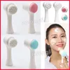 Brosse pour le visage en silicone à deux faces Nettoyant pour les pores du visage Nettoyage du corps Masseur pour la peau beauté SPA Soins du visage Brosse de maquillage nettoyante