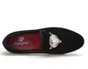 Męskie aksamitne buty z Fox Rhinestone Klamra Mokasyny ślubne Palenie Pantofel Mężczyźni Mieszkania Plus Rozmiar US6.5-US12 AXX708