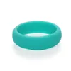 Fedi nuziali in silicone lucido da donna Flessibili Comode O-ring Moda per uomo Multicolor Design confortevole Gioielli di moda all'ingrosso