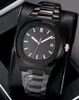 4 färger helt ny lyx Nautilus svart stål 5711 / 1a 40mm Asien 2813 Automatisk rörelse Mens Watch Wrans Transparent Back