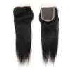 Indian Straight Lace Closure 4*4 inch 10 pcs Human Hair Closure 130% Density human hair Lace Closure