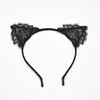 10pcs Women collars hair cat ears Headband Tiara Crown Princess hairband hollow Rhinestone cat ears frame hair accessories FG0045101396