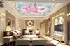 Benutzerdefinierte Decke Wandbilder Tapete Orchidee Rose Wandbild 3D Wohnzimmer Wallpaper Decke 3D-Wallpaper für die Wand