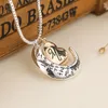 Hochwertiger Herzschmuck Ich liebe dich bis zum Mond und die Rücken Mutter Halskette Mutter Tag Geschenk Großhandel Schmuck Gold Halsketten für Frauen