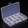 15 Slots Plastic Storage Box 15 Compartment Storage Boxes Adjustable Jewelry Necklace Craft Case Holder Organizer