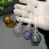 Grande cocotte en verre colorée Bong en verre Pipe à eau Bongs Pipes FUMEUR Accessoires Bols