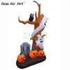 High Quality Halloween Decoration Inflatable Ghost Tree Scary Monsters Pumpkin Model And Stand Base Tree With Led Lights In Dark