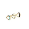 fashion gold color natural stone ring hexagonal prism white blue Turquoise ring for women jewelry