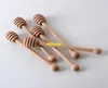 300pcs/lot Fast shipping Wooden Stirrers Honey Dipper Wood Honey Spoon Stick for Honeys Jar Stick Collect Dispense Honey Tool