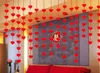 16 coeurs décoration de mariage romantique disposition de la salle de mariage bricolage guirlande non tissée rideau de coeur d'amour créatif ZA5819
