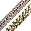 18mm Miami Curb Cuban Link Chain 18inch 22inch Iced Out All Diamond Hip Hop Bling Necklace för manliga och kvinnor5809330