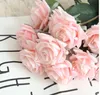 Décor Rose fleurs artificielles fleurs en soie fleurs florales Latex vraie touche Rose Bouquet de mariage maison fête conception fleurs GA479