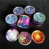 50 mm Rainbow Maze Herb Grinders 3layer Tobacco Grinder Grinter Grinder Clipper Grinder3694908