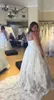 Gorgeous Plus Size A-line Wedding Dress Ruched Top Lace Skirt Sleeveless Custom Made Bridal Gowns with Crystals Court Train