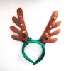 男の子の女の子のクリスマスの装飾パーティーの供給トナカイantlerヘッドバンドクリスマスヘッドフープグリーンレッドカラーW8205