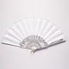 100 stks romantische kant fans met organza tas bruids douche fan bruiloft gunsten evenement feest decor jubileum giveaways