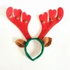 Juldekoration Deer Bell Stora Antlers Christmas Head Hoop Buckle Xmas Party Holiday Decor Gift LX3445
