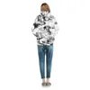 2018 primavera nova moda homens / mulheres 3D camisolas Imprimir aquarela linhas de fumaça sonhador estilo hooded hoodies tamanho