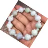 Light Green Natural A Jade Jadeite Beads Carved Lotus Flower Bracelet7231428