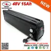 Regendicht aluminium behuizing 13s zilver vis elektrische fiets batterij 48v 15AH 700W bateria 48v li lithium batterij gemaakt in Shenzhen shi