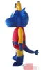 Aangepaste blauwe draak mascotte kostuum volwassen grootte gratis verzending