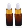 15ml Square Amber Glass Essential Oil Bottle With Dropper, 1/2OZ Amber Glass Dropper Glass Container LX2522