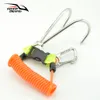 316 Крюк с двойным рифом из нержавеющей стали со спиральной катушкой Lanyard QuickRelease Buckle Oring Scuba Diving BCD Safe Equipment4907697