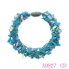 3 stks 3 kleuren chunky bloem verklaring chokers kettingen voor vrouwen boeket sequin grote sieraden ketting A0827