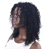 Ücretsiz bölüm tam dantel insan saçı peruk bebek saç 9a doğal saç çizgisi sapıkça kıvırcık Brezilyalı bakire dantel ön peruk siyah kadın