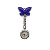 Wholesale 200pcs/lot Mix 11colors New NurseWatch Brooches Silicone butterfly Chain Nurse Watch NW007