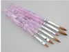 6st/SET 2#/4#/6#/8#/10#12# Kolinsky Sable Brush Pen Akryl Nail Art Builder Brush Design för akryl nagelborstar set