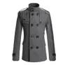 Mens British Double Breasted Coats Man Winter Slim Wool Blends Outerwear Coats Male Fashion Clothing Coats Tops M-3XL